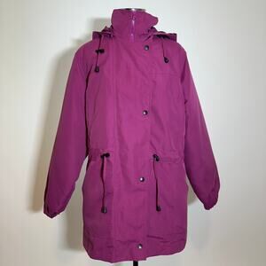Serbin Sport Fuchsia Anorak Jacket Removable Fleece Liner Womens Size Small S